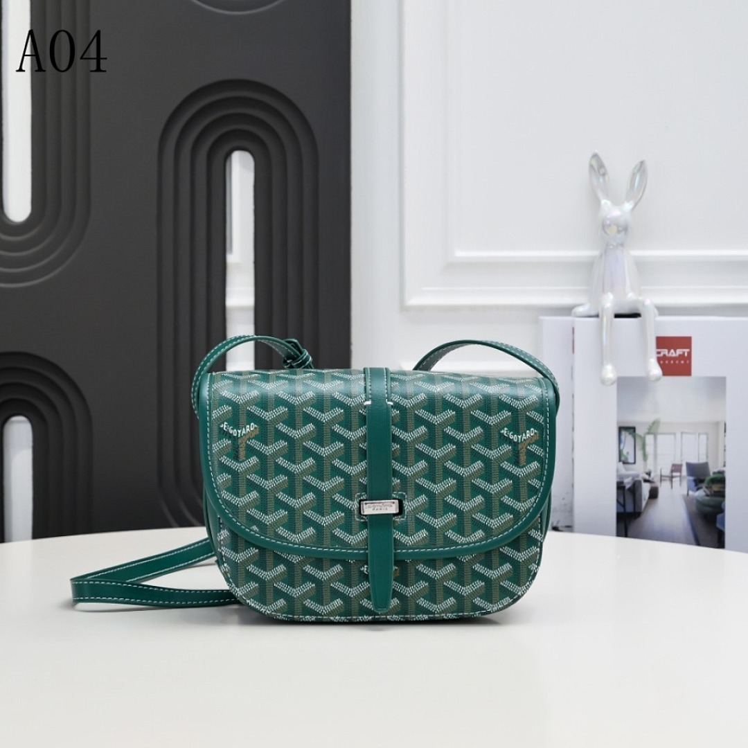 Goyarrd – Saint Louis PM – Green Monogram Canvas Crossbody Bag #3059