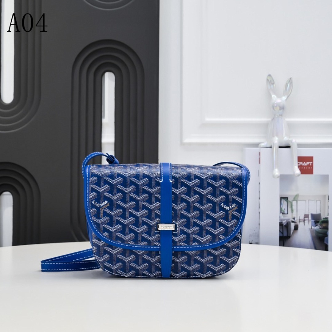 Goyarrd Saint Louis PM Blue Monogram Canvas Shoulder Bag #567