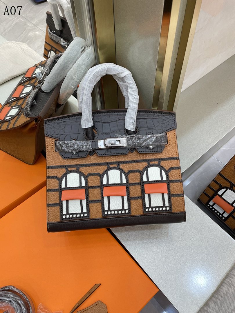 Hermès + Kelly 25 + Architecture Bag #5512