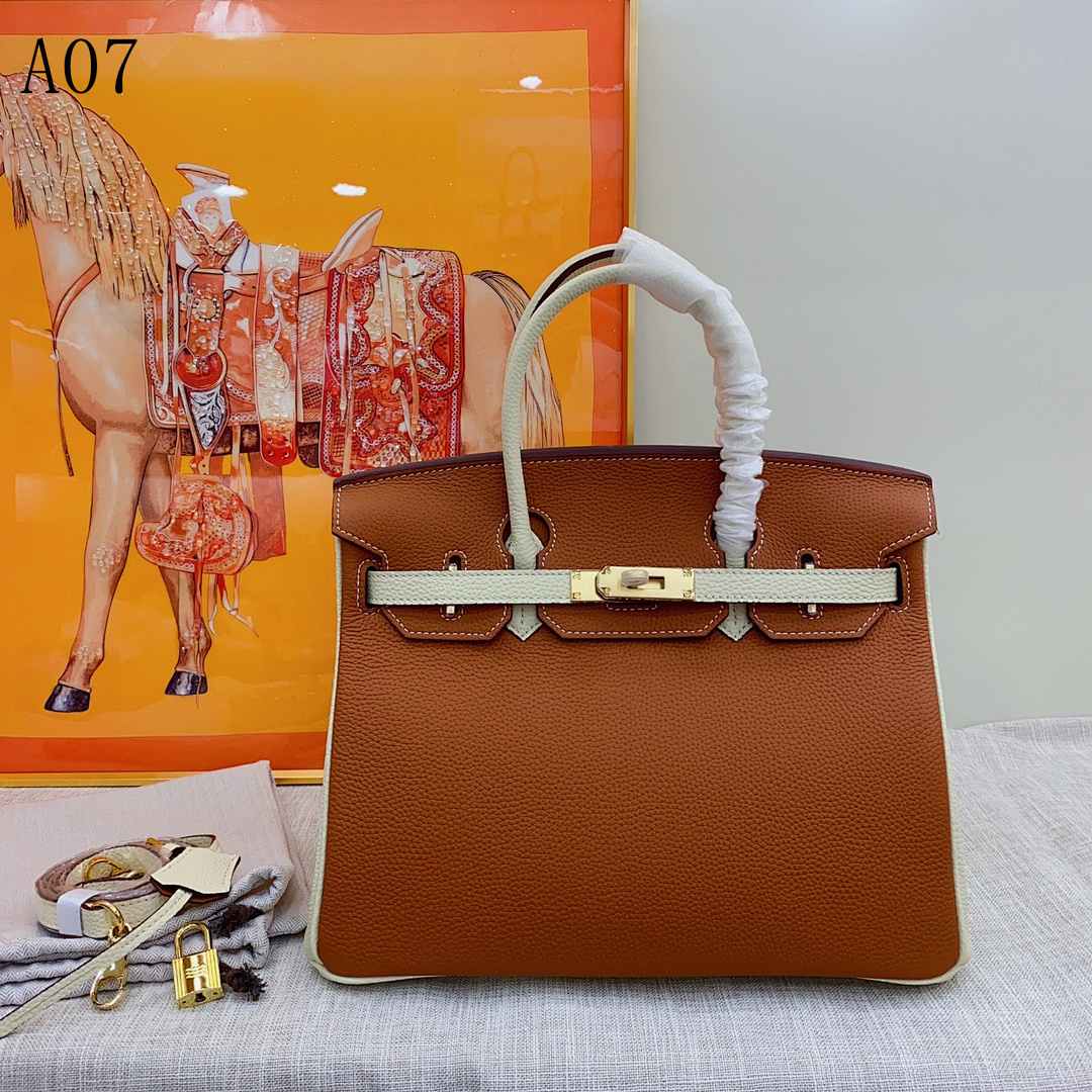 Hermès + Birkin 30 + Togo Leather Bag #5771