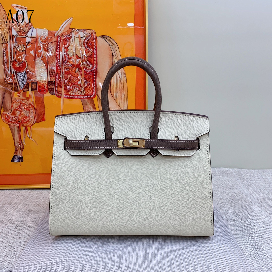 Hermès + Birkin 25 + Togo Leather Bag #5840