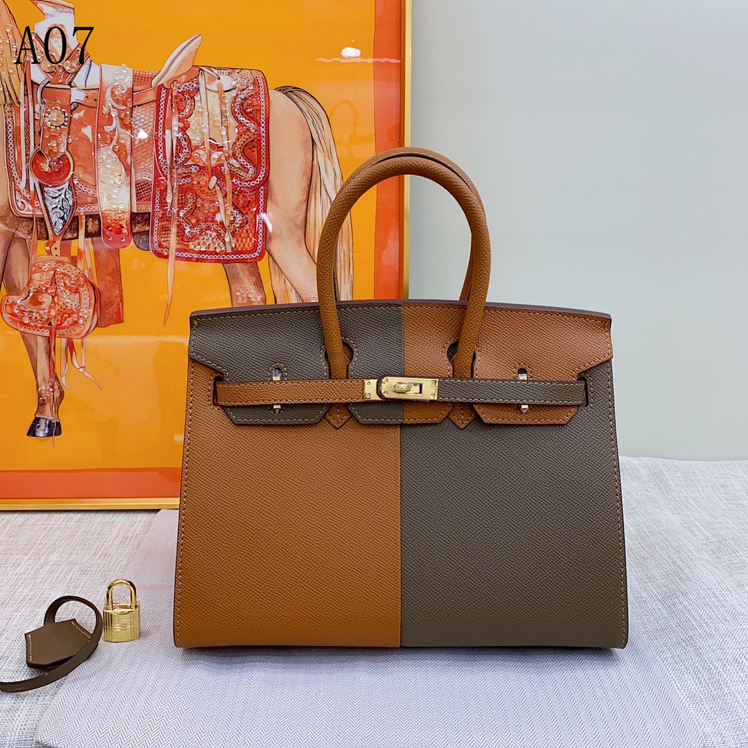 Hermès + Birkin 30 + Two-Tone Togo Leather Bag #5578