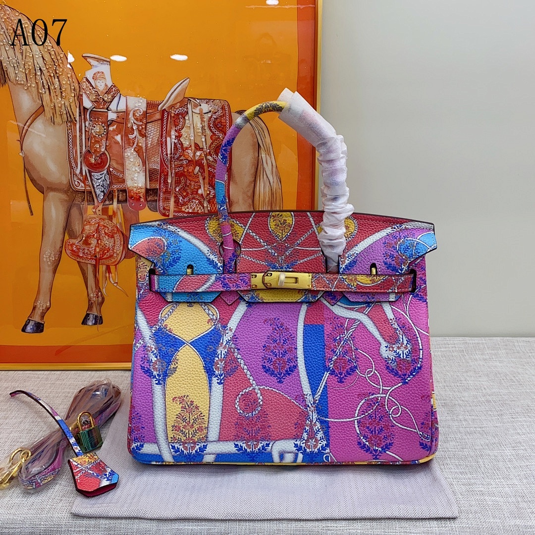 Hermès + Kelly 25 + Equestrian Print Bag #5678