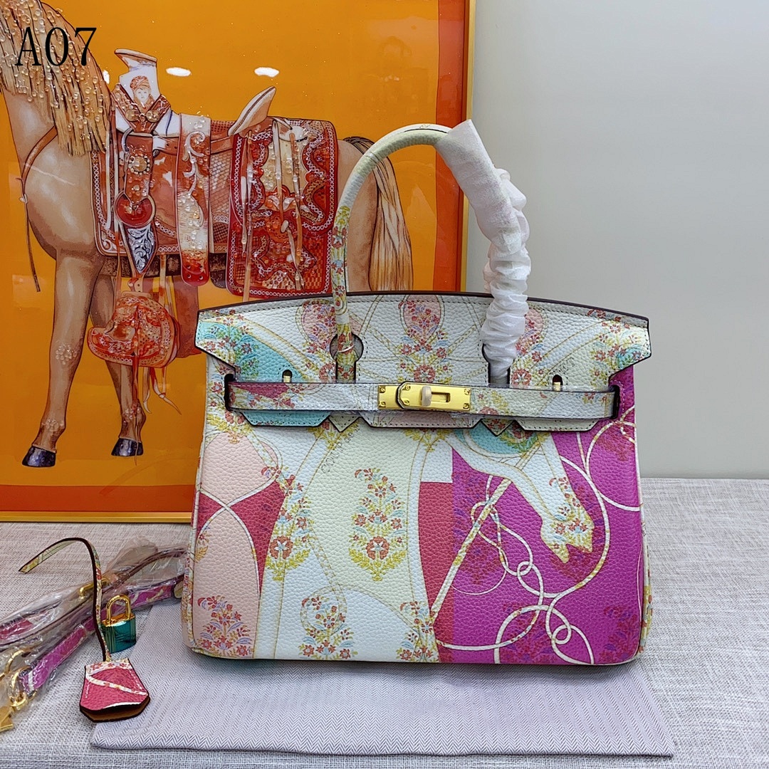 Hermès + Kelly 25 + Equestrian Print Bag #5547