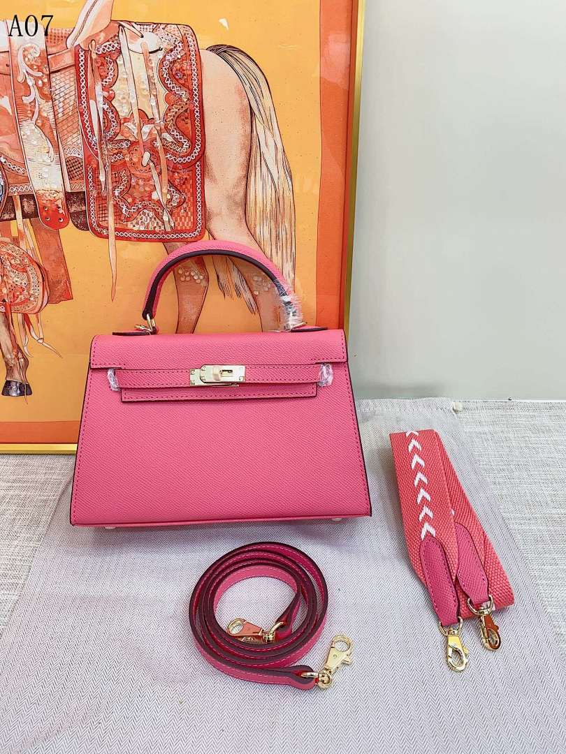Hermès Kelly 20cm - Pink Epsom Leather #5596