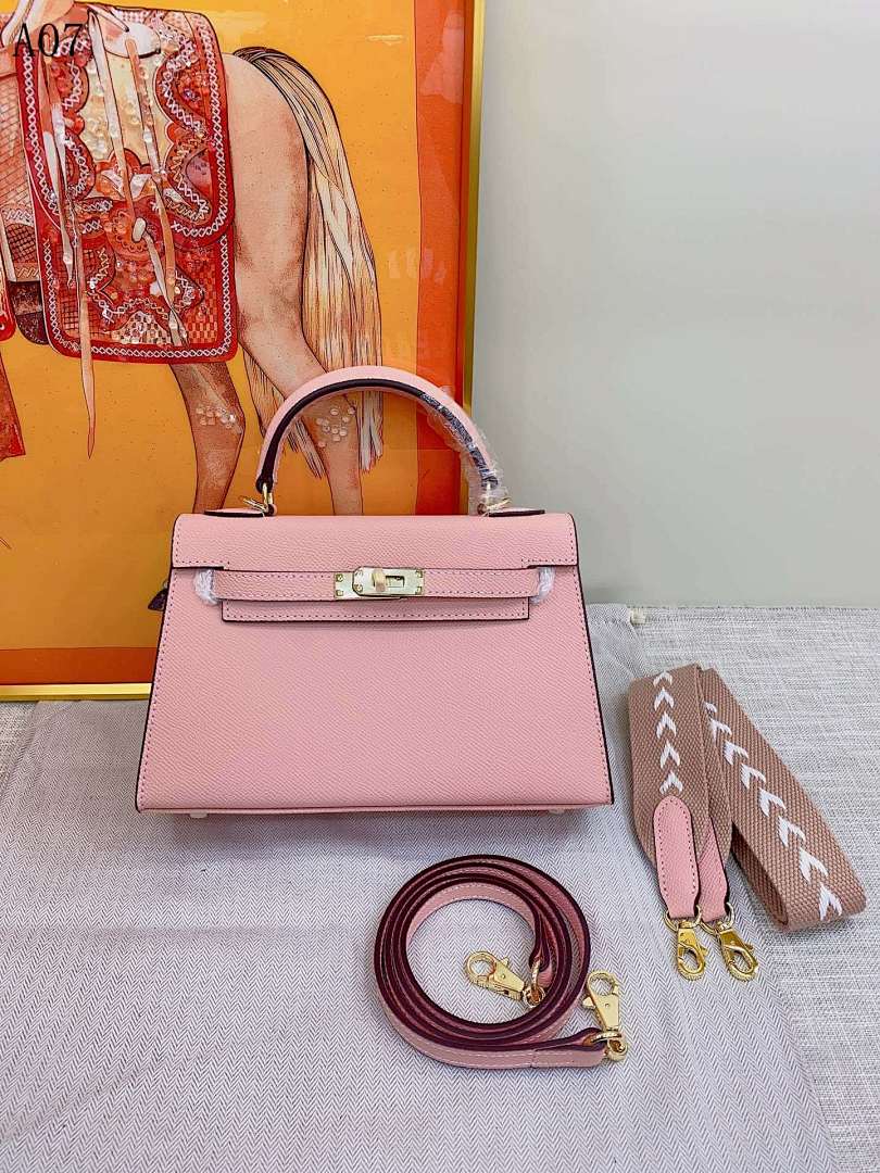 Hermès + Kelly 25 + Pink Calfskin #5813