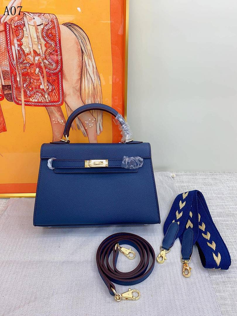 Hermès + Kelly 25 + Togo Leather Bag #5768