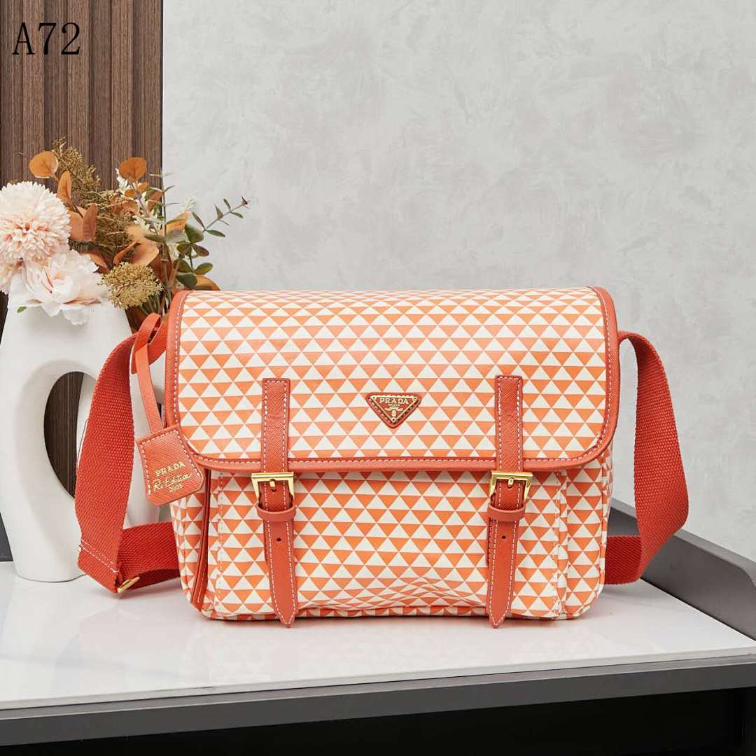 Pr4da Re-Edition 2005 Bag #1974 1 Pr4da + Re-Edizione + Triangular Print Saddle Bag #1988