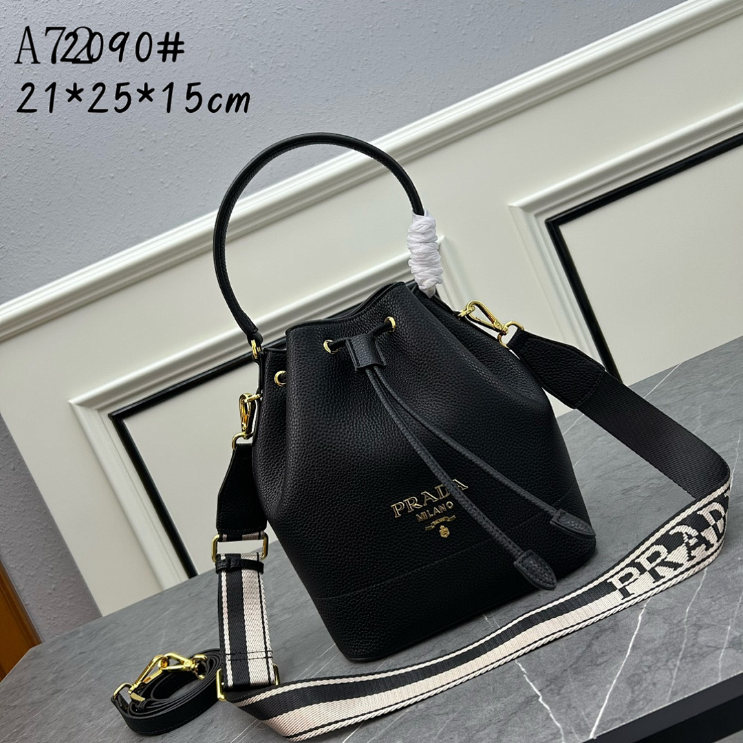 Pr4da A72090# Drawstring Bucket Bag #1648
