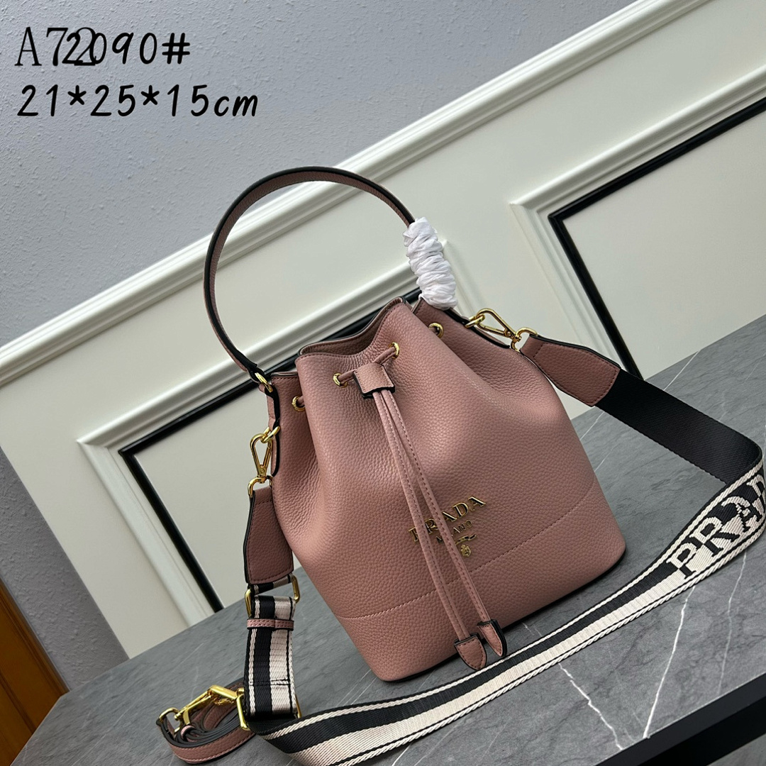 Pr4da A72090# Drawstring Bucket Bag #1582 1 Pr4da A72090# Drawstring Bucket Bag #1582