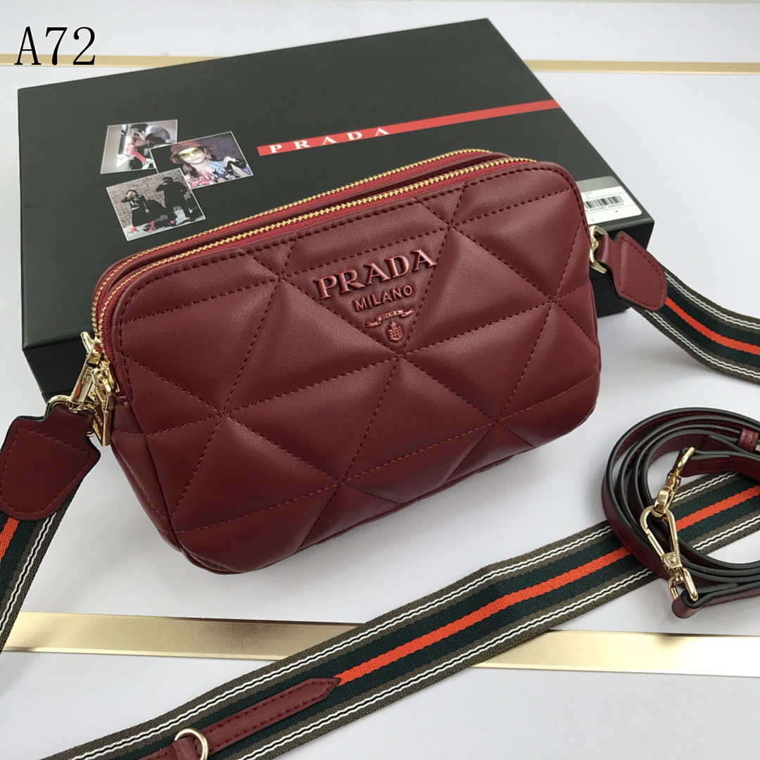 Pr4da Quilted Leather Crossbody Bag #1951