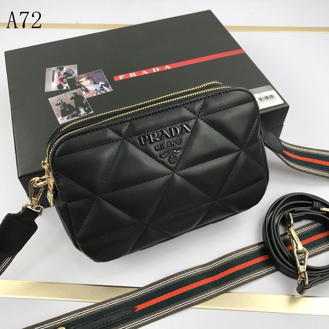 Pr4da Milano Quilted Leather Crossbody Bag #1897