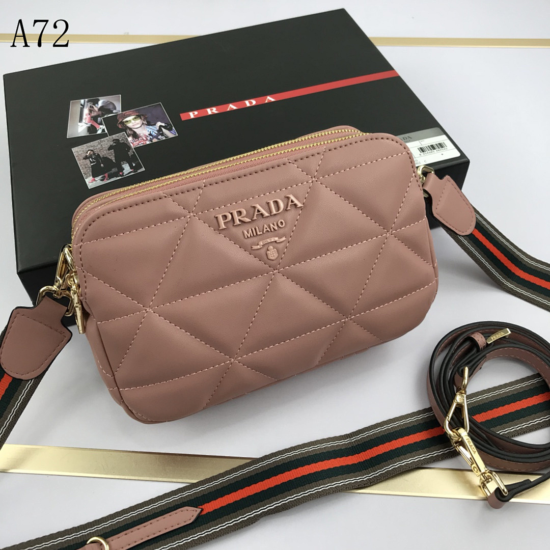 Pr4da Quilted Crossbody Bag #1707