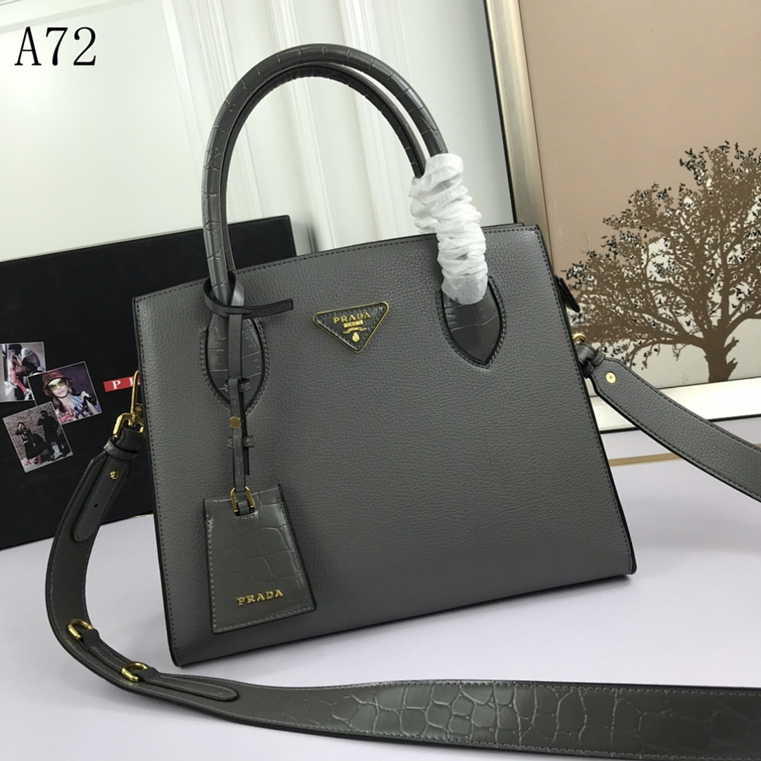 Pr4da Saffiano Leather Tote Bag #1722
