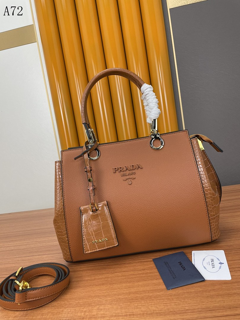 Pr4da Saffiano Leather Tote Bag #1804