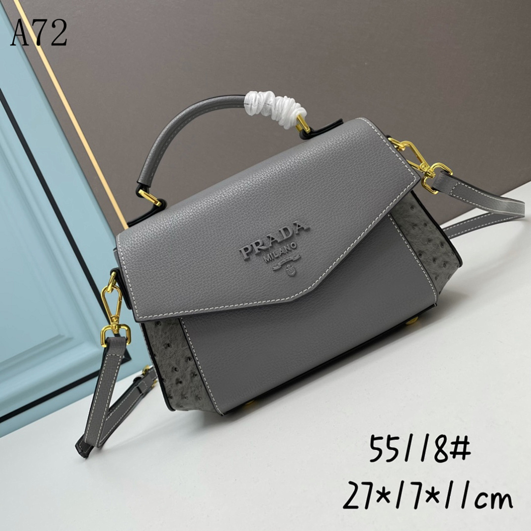 Pr4da Milano Saffiano Leather Shoulder Bag #1912