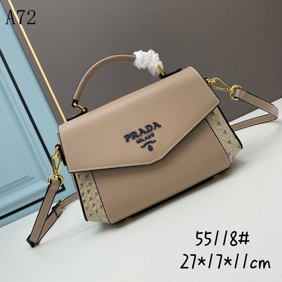 Pr4da Milano Saffiano Leather Crossbody Bag #1775