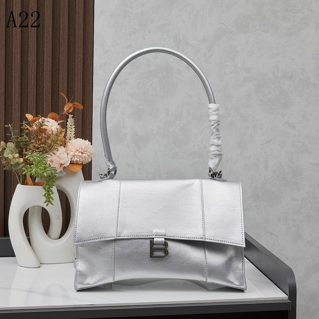 A22 Silver Leather Handbag #647