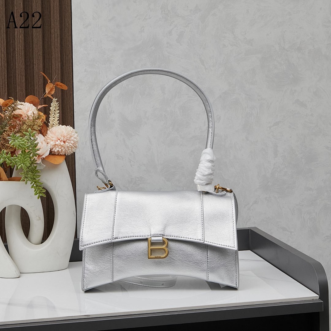 A22 – Silver Mini Structured Top Handle Bag #641
