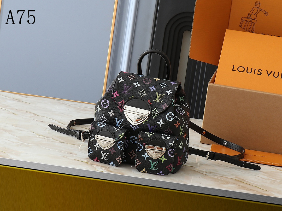 LVutton A75 Multicolor Monogram Backpack #4186