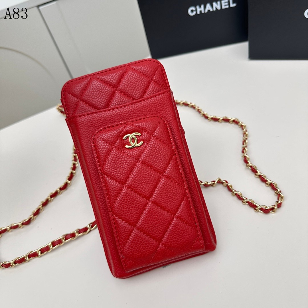 Chan3l Classic Quilted Leather Phone Bag #768