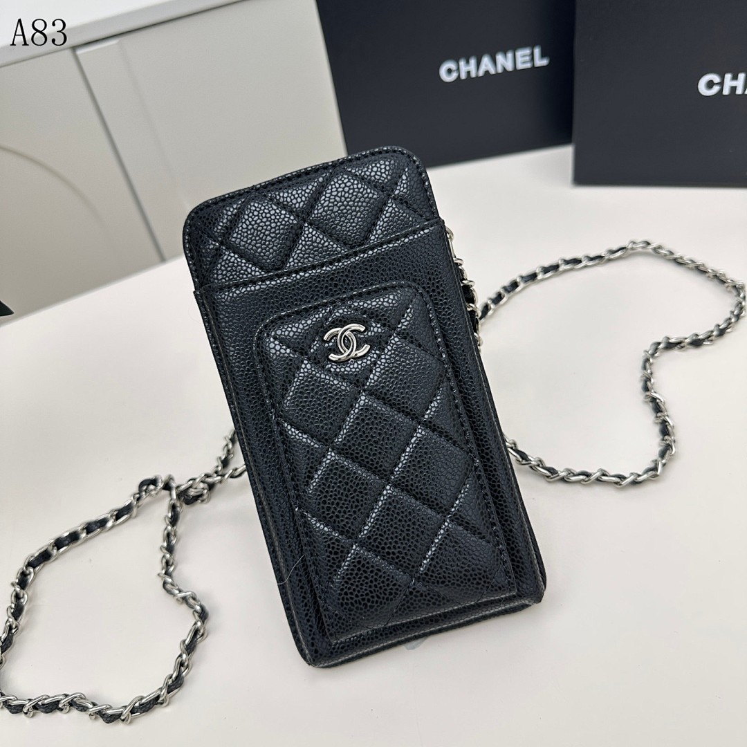 Chan3l Classic Quilted Phone Case with Chain Strap #767
