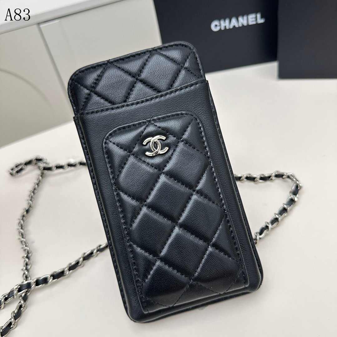 Chan3l Classic Quilted Leather Phone Case with Chain Strap #765
