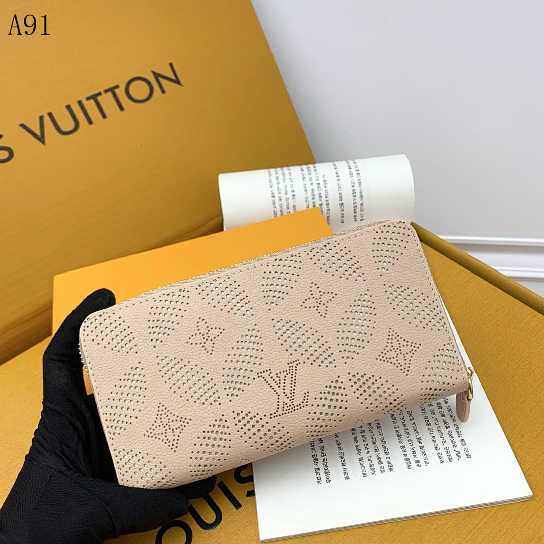 LVutton x A91 Perforated Monogram Zip Wallet #739