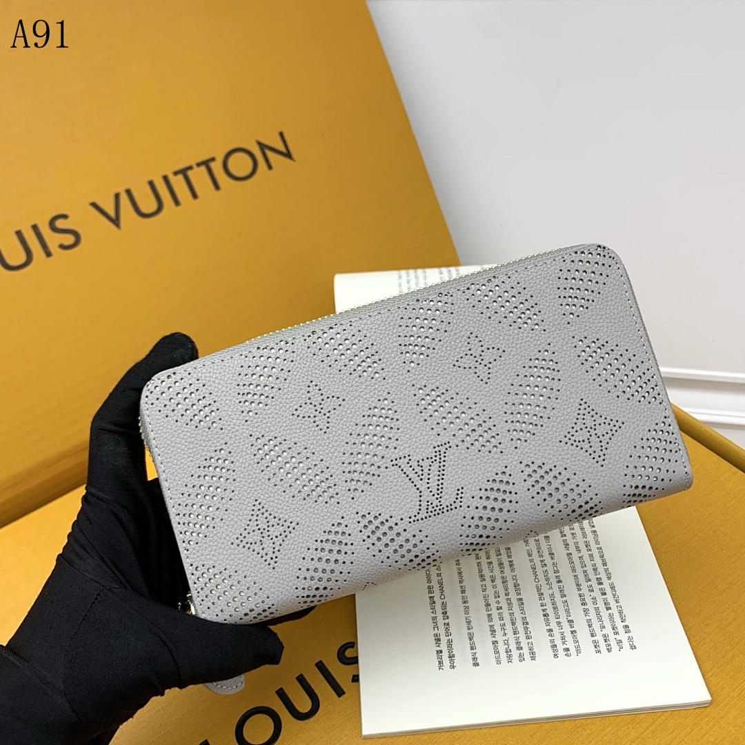 LVutton A91 Perforated Monogram Wallet #5888