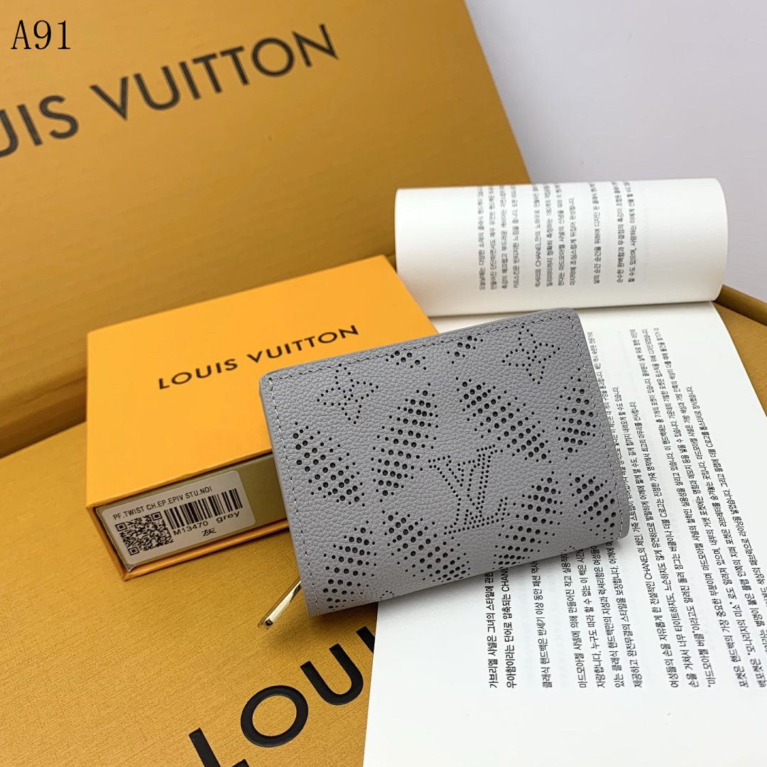 LVutton A91 Perforated Monogram Wallet #5932