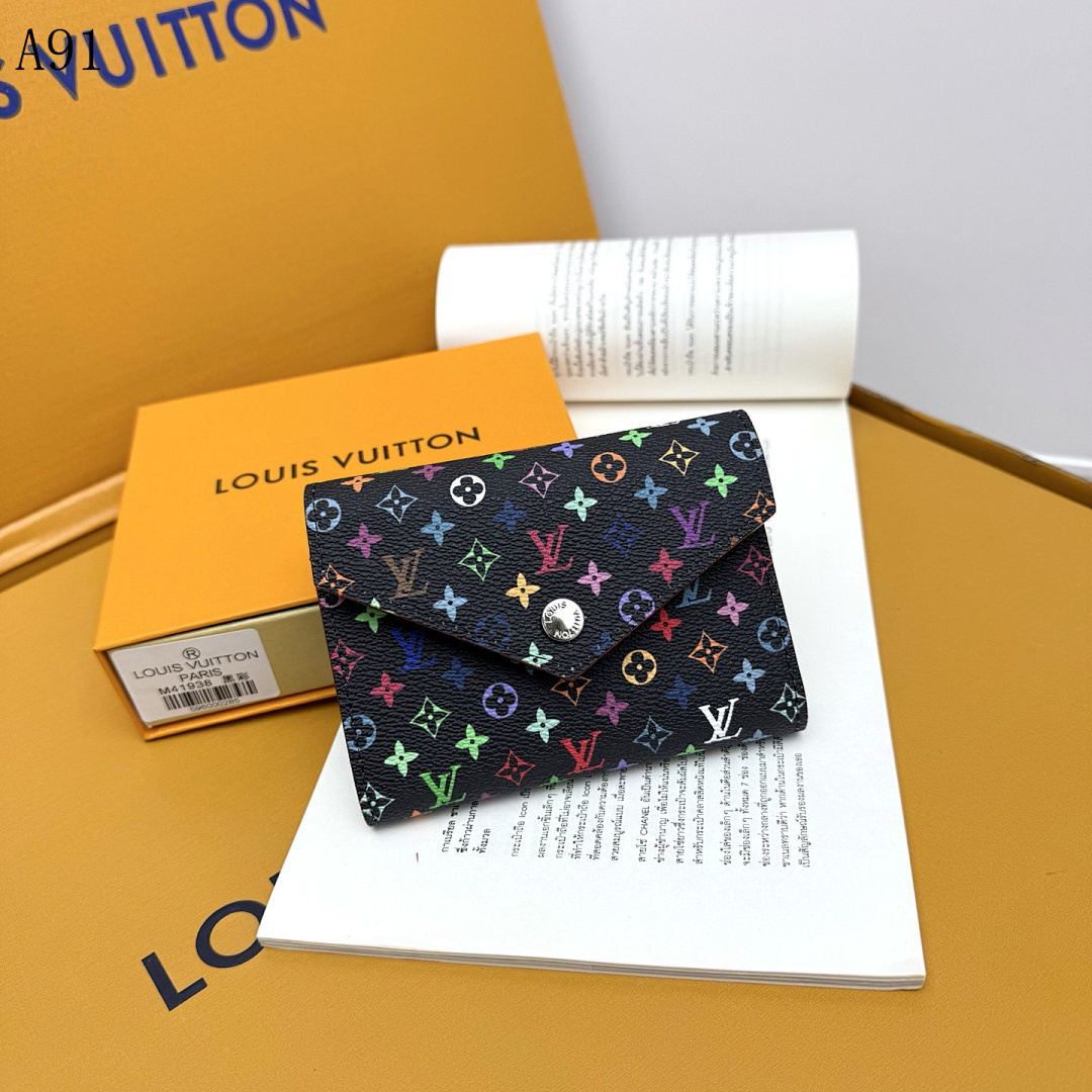 LVutton Multicolor Monogram Canvas Wallet #733
