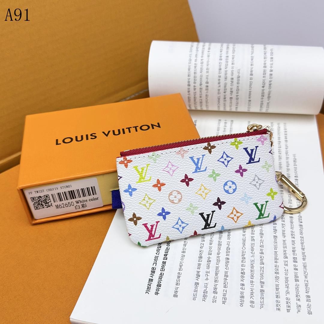 LVutton Multicolor Monogram Canvas Coin Purse #725