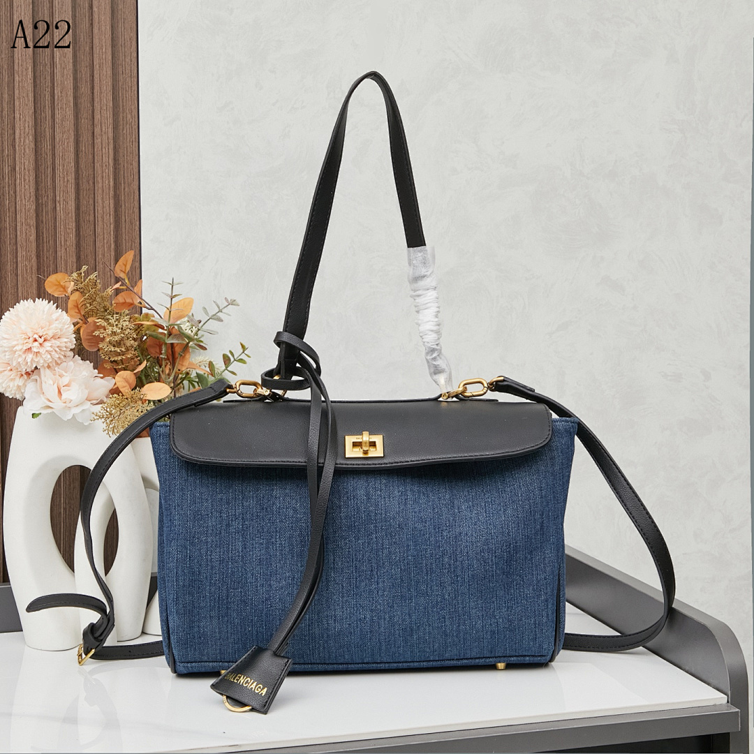 Balensiaga + City Bag + Denim Tote #599