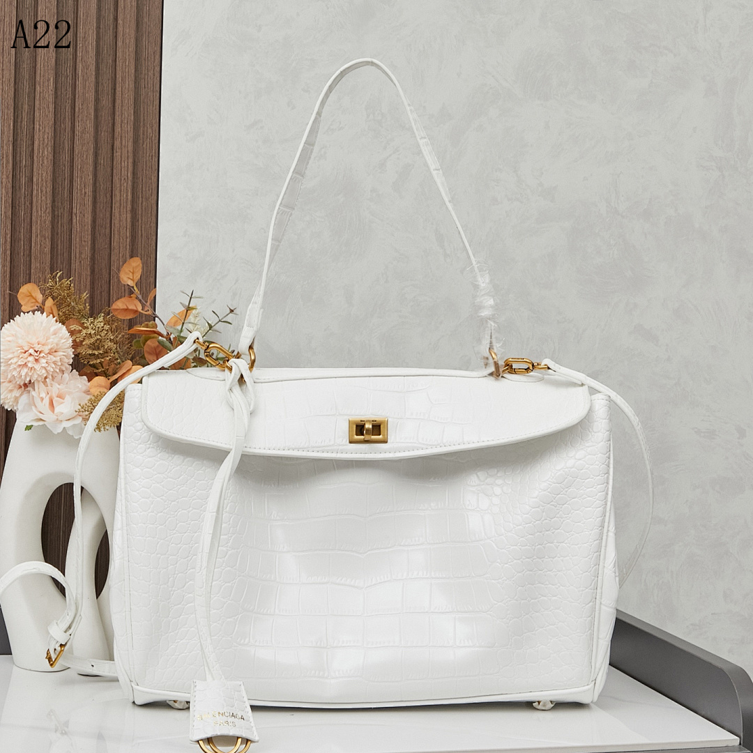 SntLaurent A22 Crocodile-Embossed Tote #6123