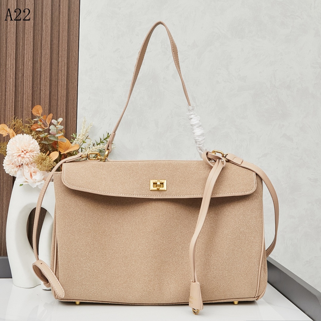 A22 – Elegant Beige Suede Tote Bag #588