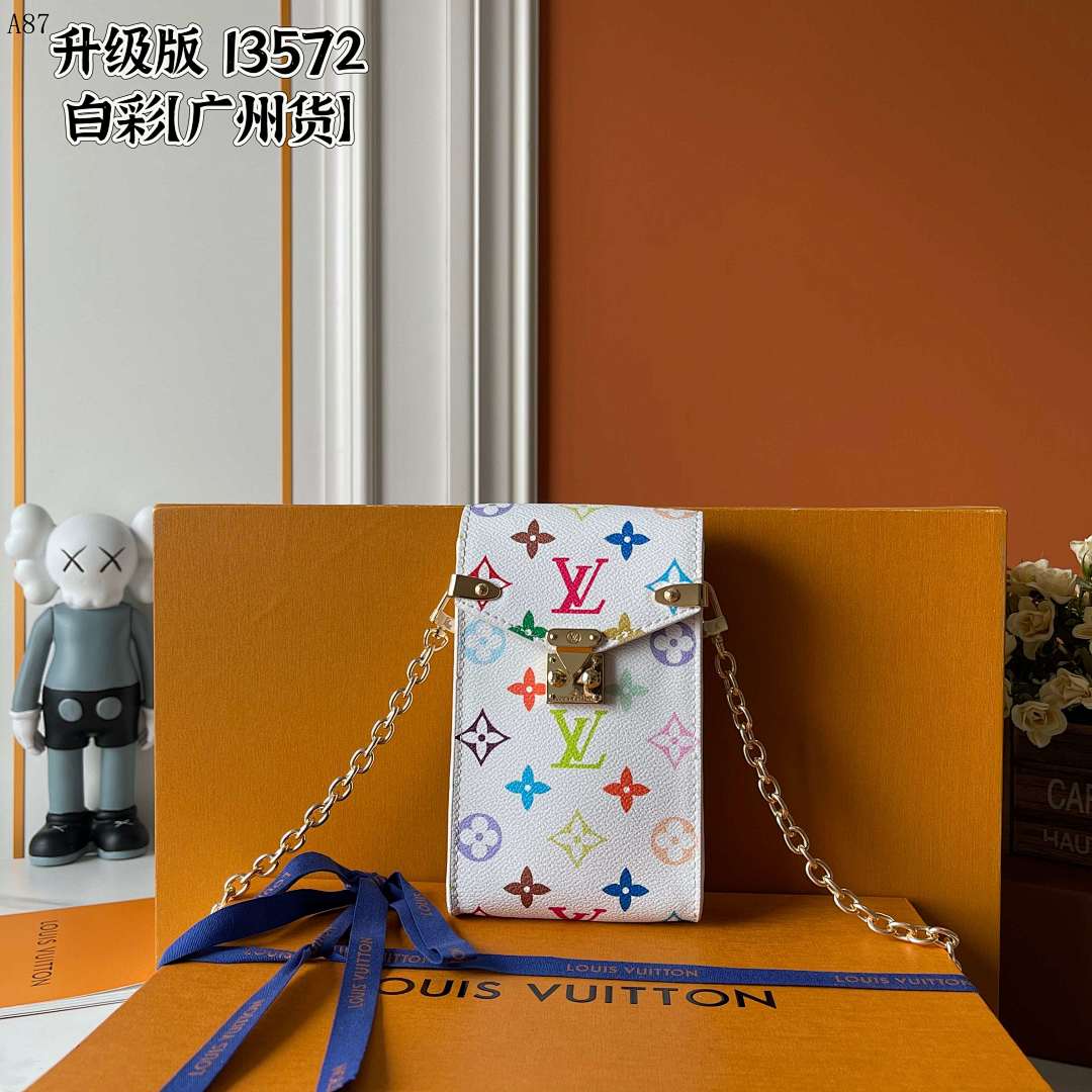 LVutton I3572 White Multicolor Monogram Bag #4628