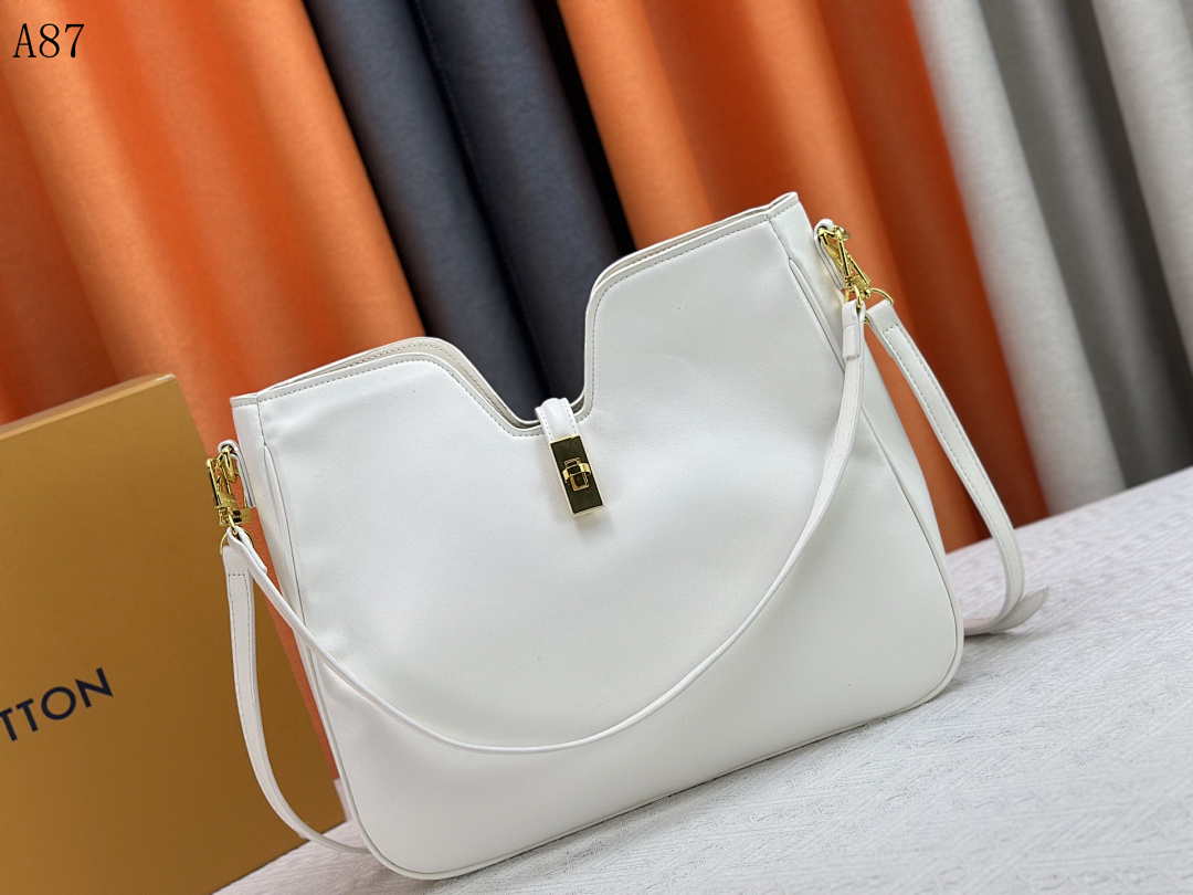 TITON A87 White Leather Shoulder Bag #3642