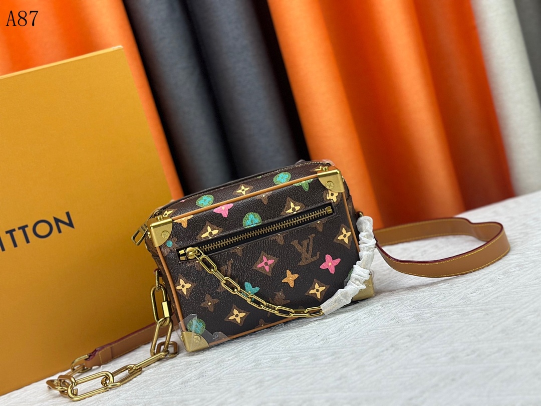 LVutton + A87 + Multi-Color Monogram Crossbody Bag #4457