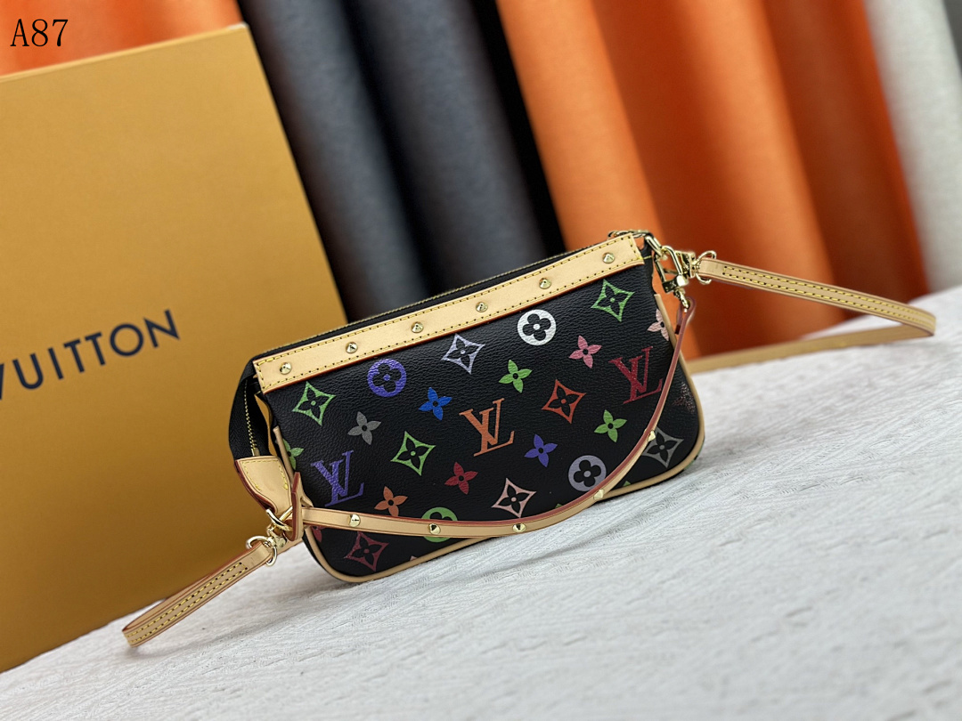 LVutton + A87 + Multi-Color Monogram Pochette #4114