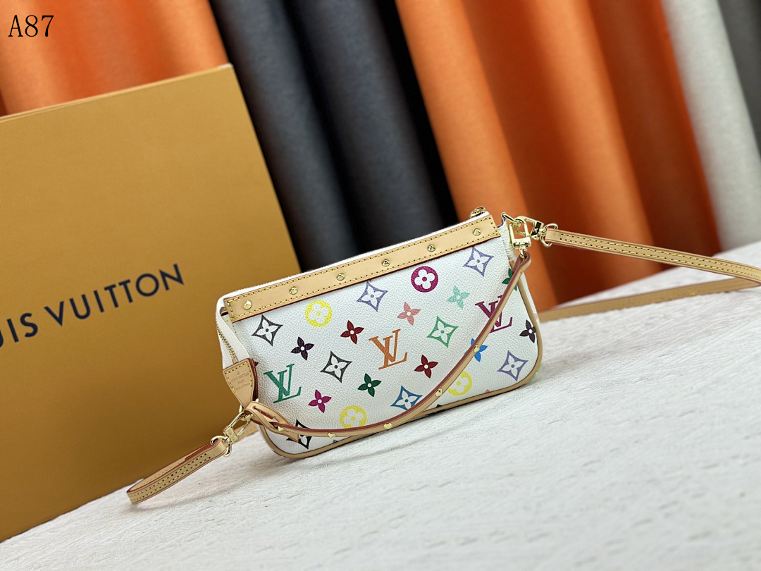 LVutton + A87 + Multicolor Monogram Pochette #4849