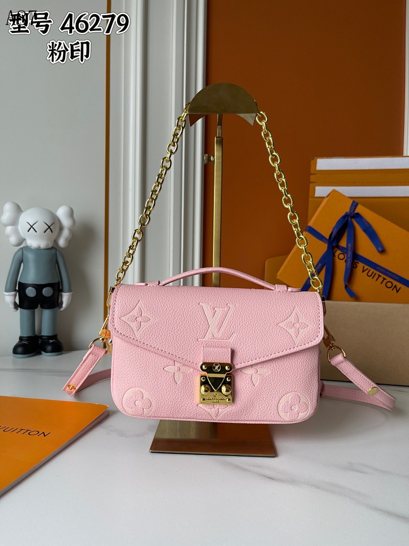 LVutton + 46279 + Pink Monogram Empreinte Crossbody Bag #4288