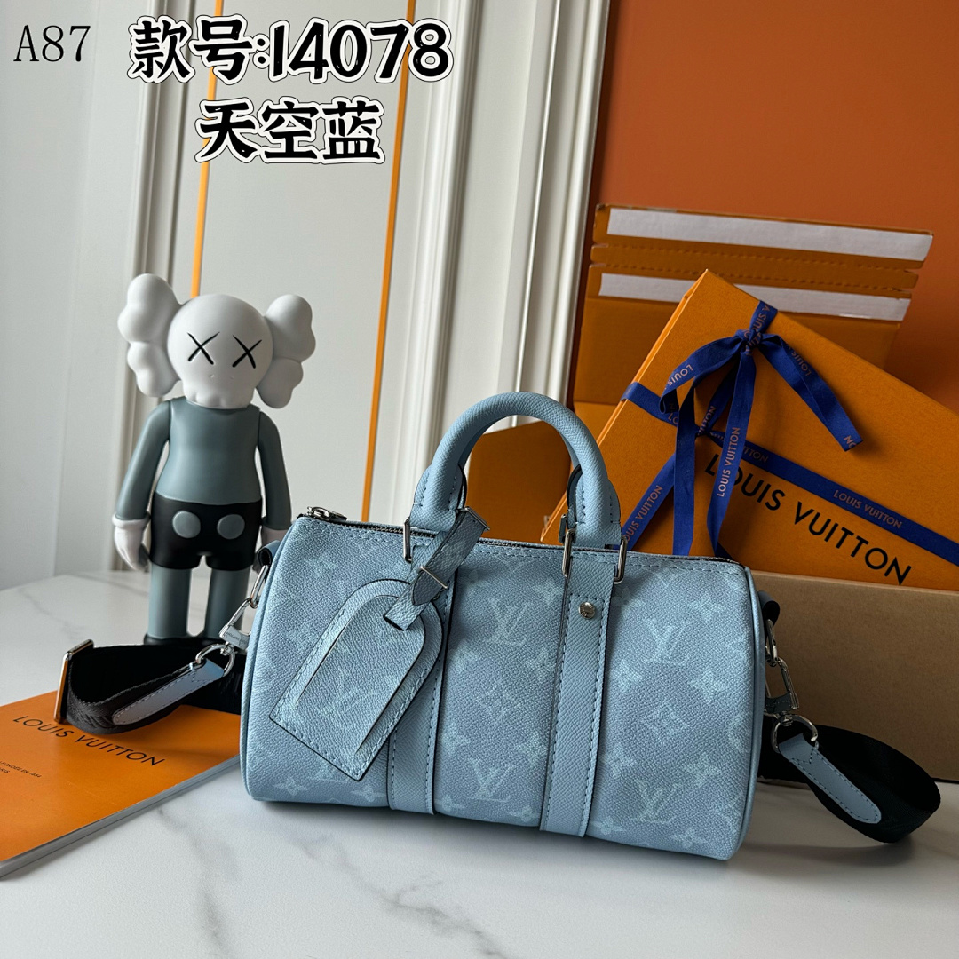 LVutton 14078 Sky Blue Keepall #3738