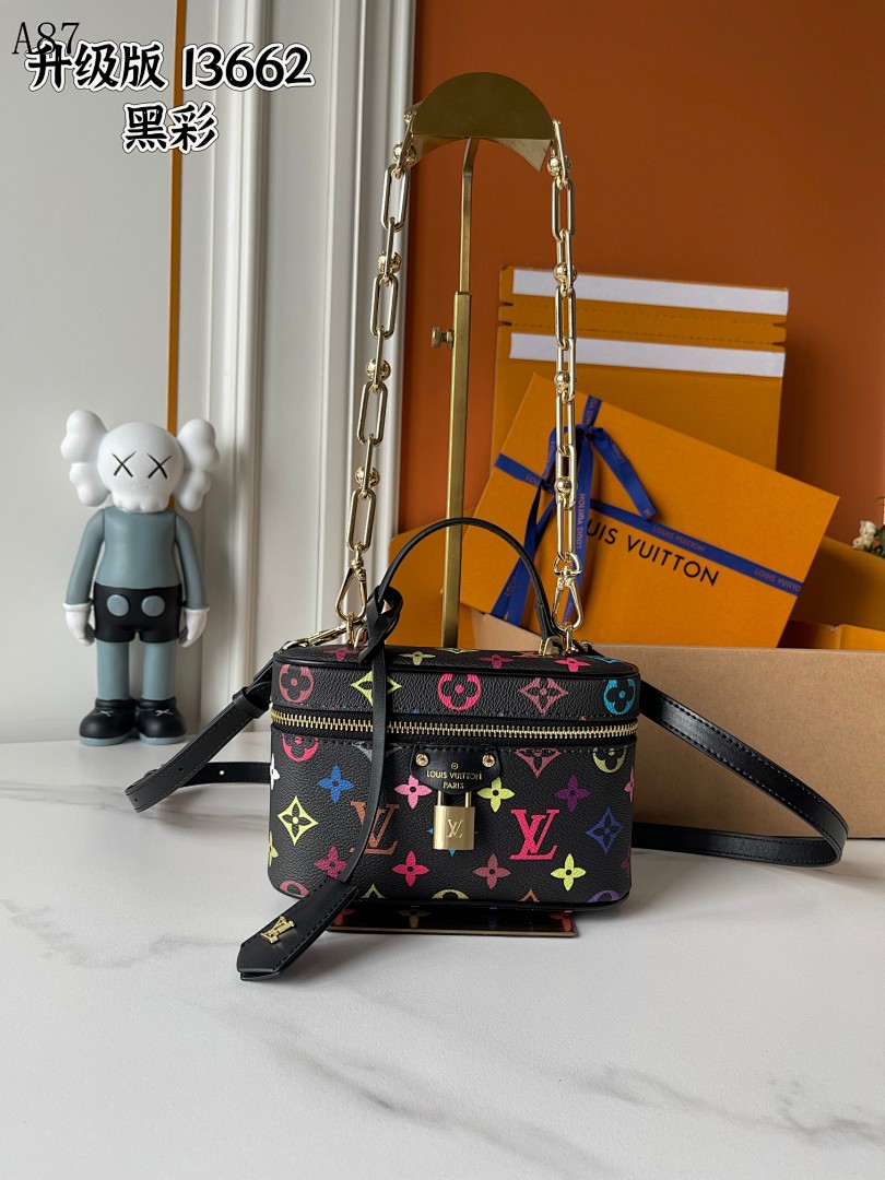 LVutton I3662 Black Multicolor Monogram Bag #4549