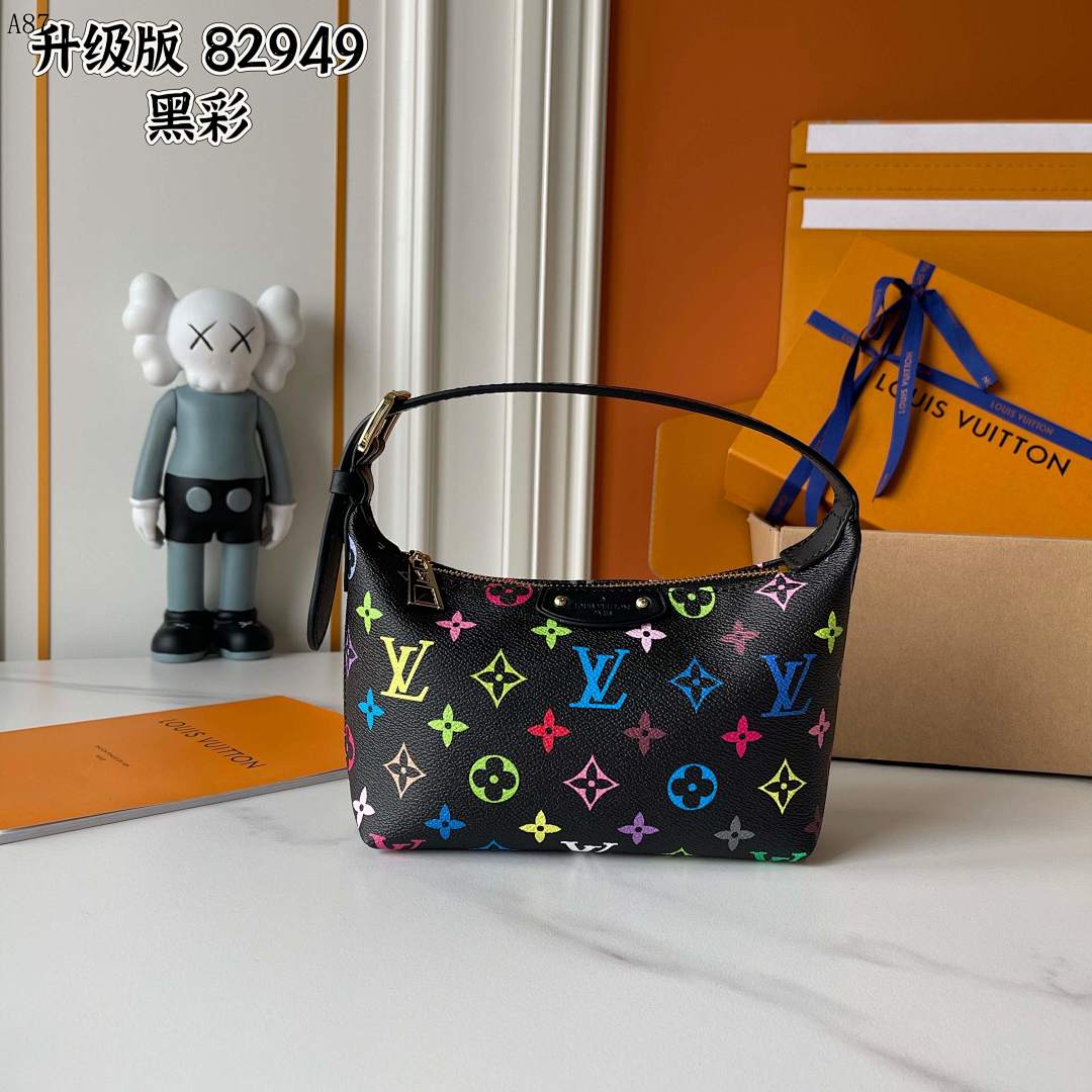 LVutton 82949 Black Multicolor Monogram Bag #4519 1 LVutton 82949 Black Multicolor Monogram Bag #4519