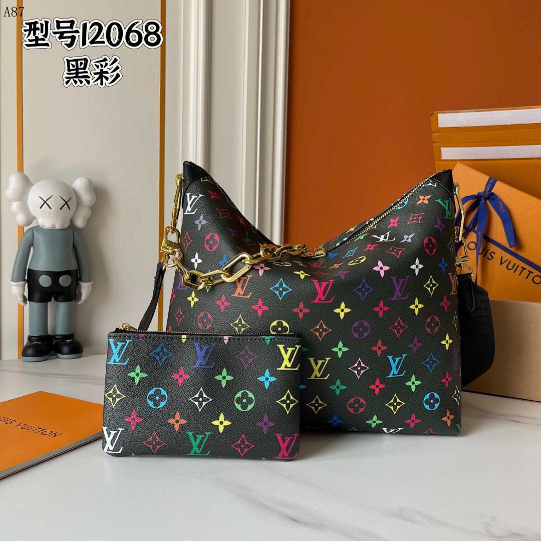 LVutton + I2068 + Black Multicolor Monogram Bag #4439