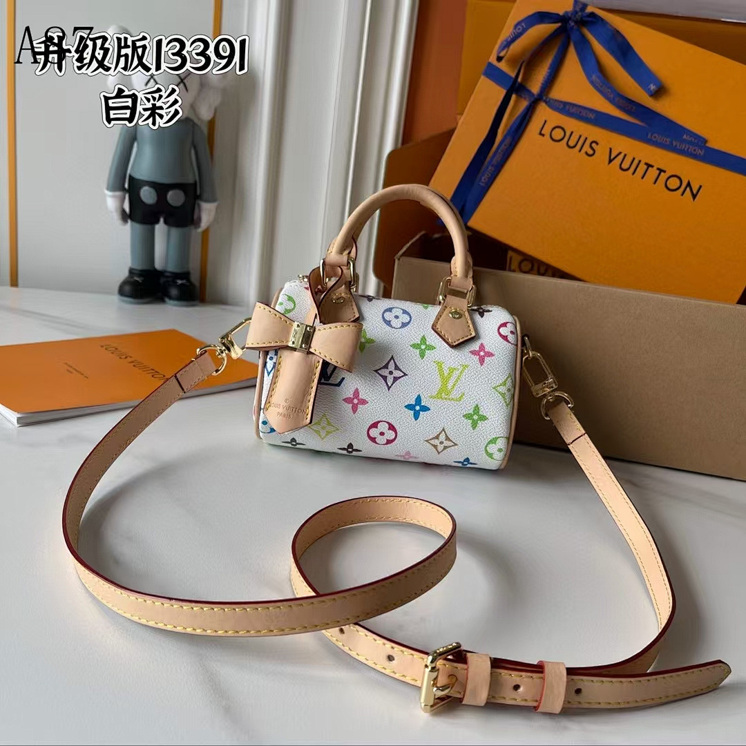 LVutton + I3391 + White Multicolor Monogram Bag #4212