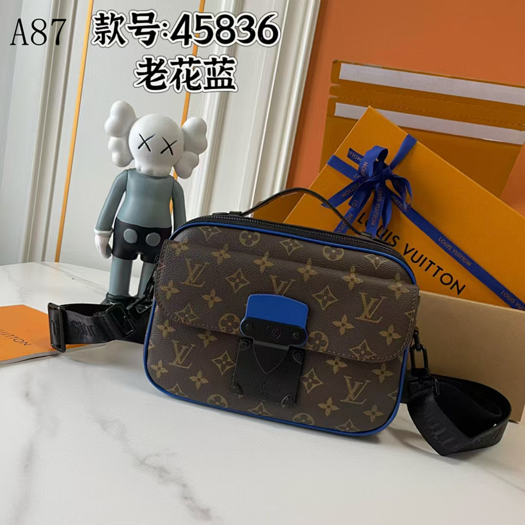 LVutton + 45836 + Monogram Blue Crossbody Bag #3944