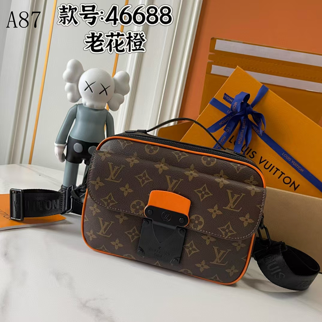 LVutton + 46688 + Monogram Orange Crossbody Bag #4191