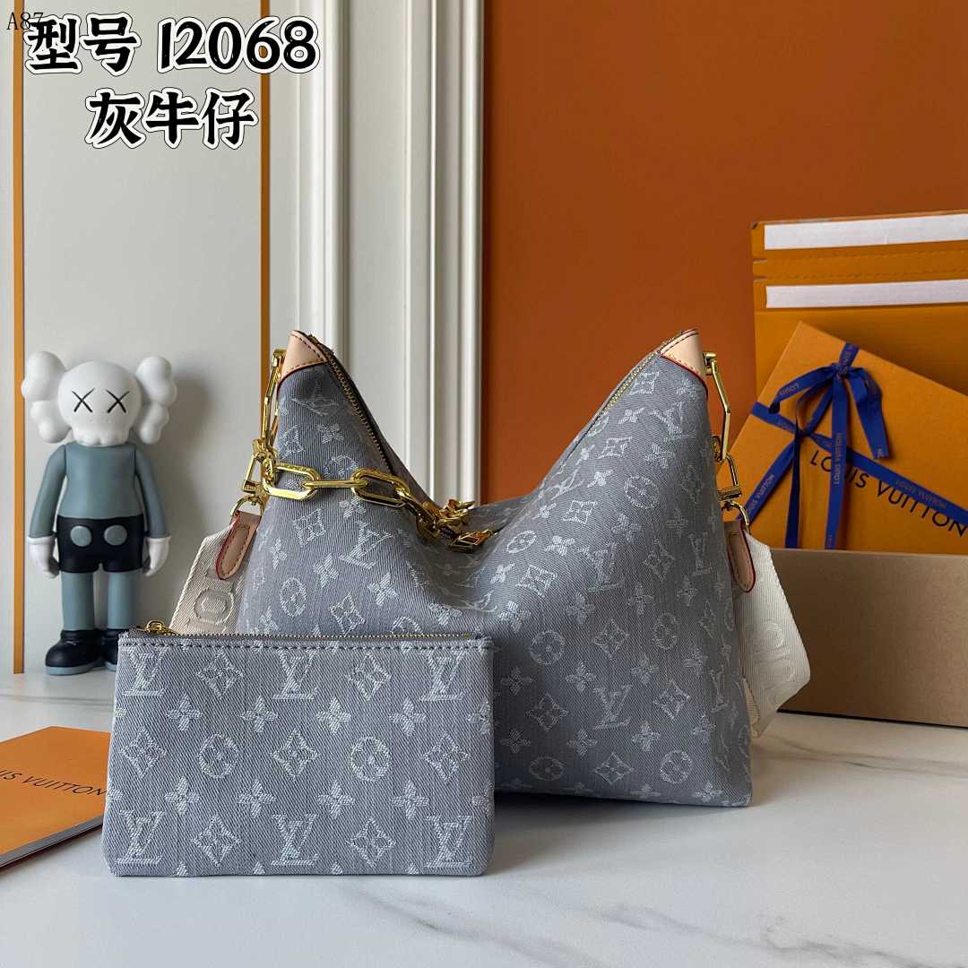 LVutton 12068 Gray Denim Bag #4839