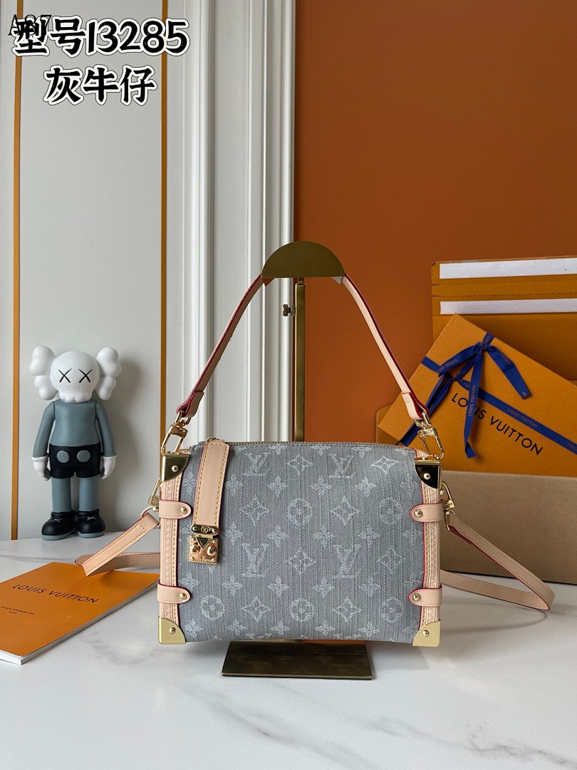 LVutton I3285 Gray Denim Bag #3757